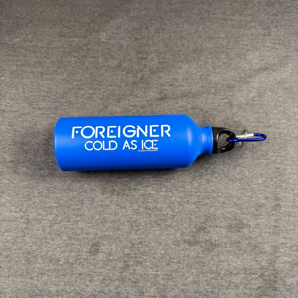 Foreigner Cold As Ice Blue Water‎ Bottle Keychain
